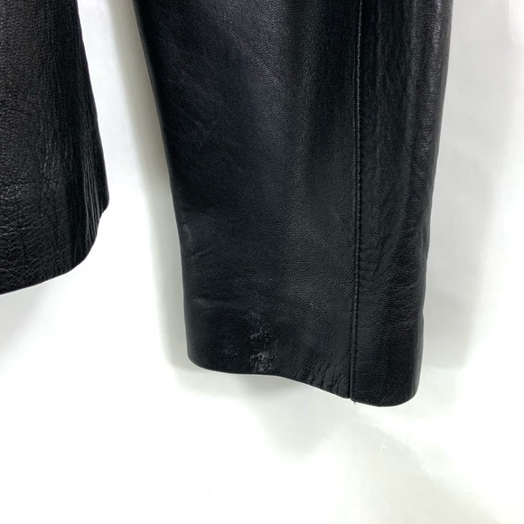 LUIS ALVEAR Leather Jacket Black Soft Zip Up Leather Jacket Med - Picture 5 of 8